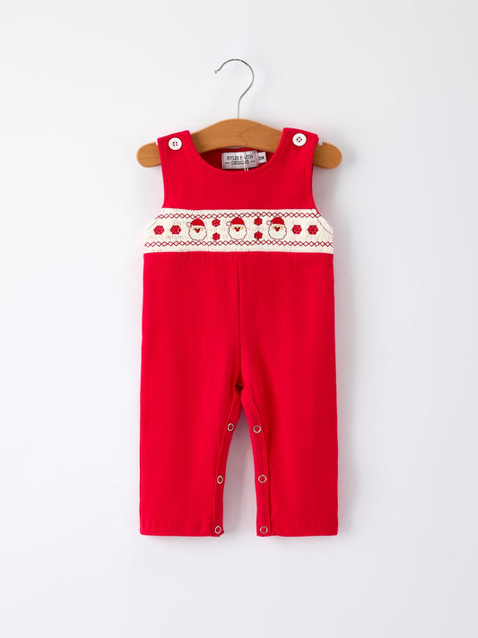 PREORDER Christmas Smocked Embroidery Baby Boys Romper