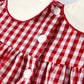 Christmas Embroidered Christmas Tree Plaid Girls Dress