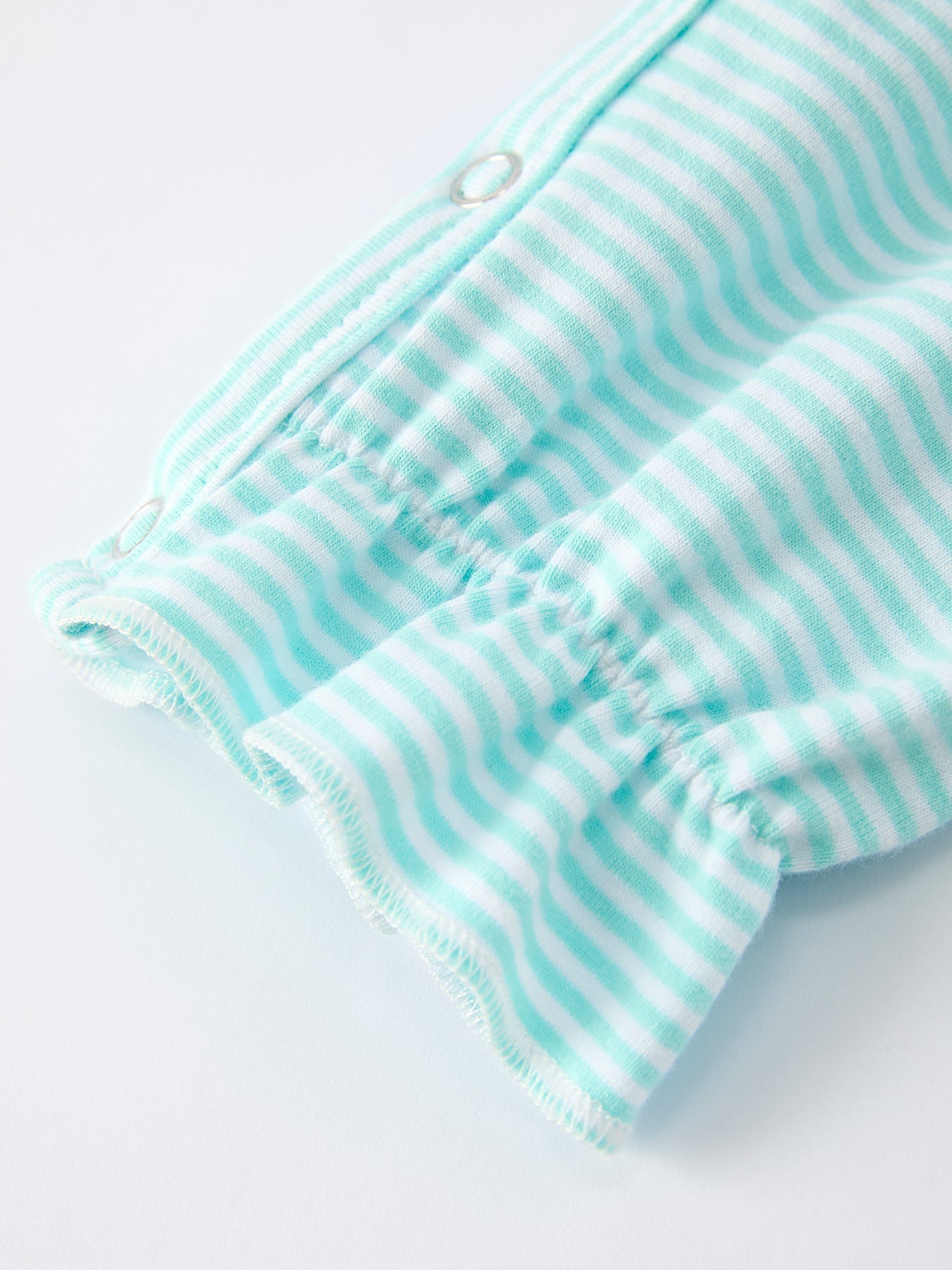 Christmas Santa Candy Cane Cookie Embroidery Baby Girls Striped Romper