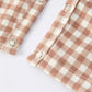 Christmas Vintage-Style Plaid Embroidered Gingerbread and Bows Boy Romper