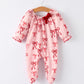 Bow Print Baby Girls Romper