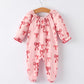 Bow Print Baby Girls Romper