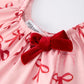 Bow Print Baby Girls Romper