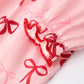 Bow Print Baby Girls Romper