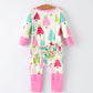 Christmas tree Baby Girls Romper with Long Sleeves