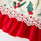 Toddler Girls Christmas Dress – Holiday Floral Print Outfit with Pockets
