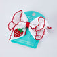 Strawberry Embroidered Girls Hairpin 4 Inches
