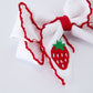 Strawberry Embroidered Girls Hairpin 4 Inches