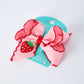 Strawberry Embroidered Girls Hairpin 4 Inches