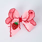 Strawberry Embroidered Girls Hairpin 4 Inches