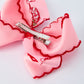 Strawberry Embroidered Girls Hairpin 4 Inches