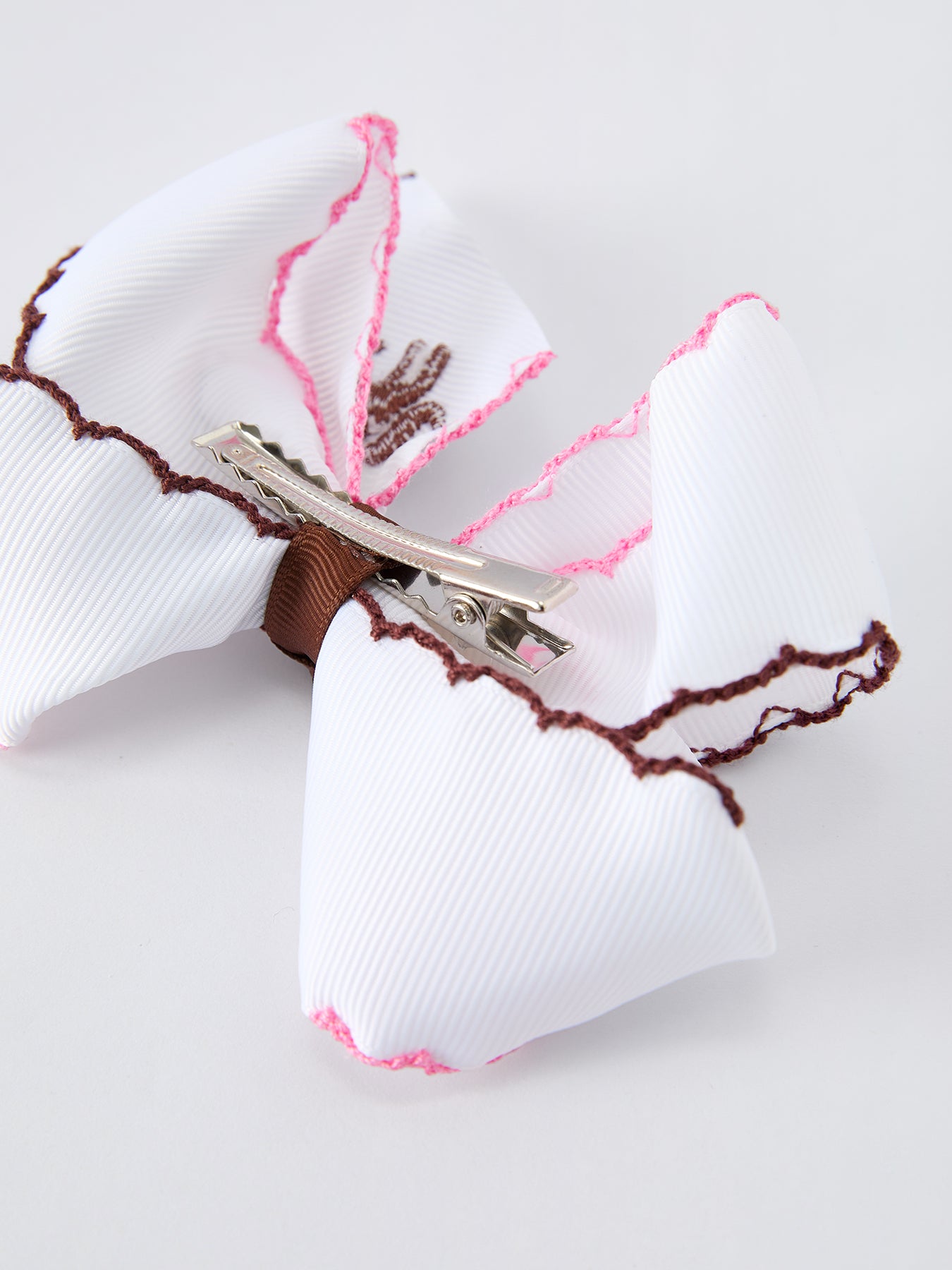 Western Horse Embroidery Ruffle Edge Girls Hairpin 4/6.25 Inches