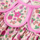 Pink Floral Bow Petals Collar Girls Dress
