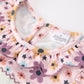 Halloween Thanksgiving Pumpkin Floral Bow Girls Dress
