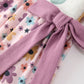 Halloween Thanksgiving Pumpkin Floral Bow Girls Dress