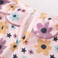 Halloween Thanksgiving Pumpkin Floral Bow Girls Dress