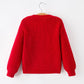 Red Christmas Girls “merry” Pullover Sweater
