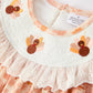 Thanksgiving Turkey Floral Lace Ruffle Girls Dress