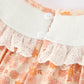 Thanksgiving Turkey Floral Lace Bubble Girls Romper