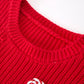 Mom and Me Winter Christmas Red "merry" Pullover Sweater
