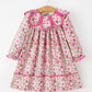 Hot Pink Floral Petals Collar Girl Dress