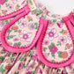 Hot Pink Floral Petals Collar Girl Dress