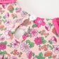 Hot Pink Floral Petals Collar Girl Dress