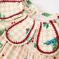 Fall Gingham Baby Bloomer Set Ruffle Collar Bow