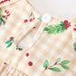 Fall Gingham Baby Bloomer Set Ruffle Collar Bow