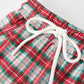 Christmas Tree Plaid Boys Set Long Sleeve Top Pants