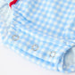 Christmas Santa Embroidered Boys Jon Jon Peter Pan Collar