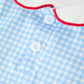Christmas Santa Embroidered Boys Jon Jon Peter Pan Collar