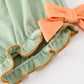 Fall Plaid Baby Girl Outfit Set Pumpkin Applique Ruffle Top Bloomer