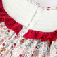 Fall Pumpkin Embroidery Baby Girl Outfit Set Red Bloomer Set