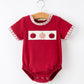 Fall Pumpkin Embroidery Baby Boy Romper