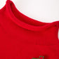 Baby Girl Christmas Red Knit Sweater with Embroidered Tree Appliqué
