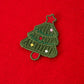 Baby Girl Christmas Red Knit Sweater with Embroidered Tree Appliqué