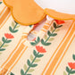Fall Floral Stripe Girls Dress Petals Collar Smocked