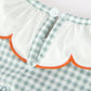 Halloween Thanksgiving Pumpkin Embroidery Girls Dress Peter Pan Collar