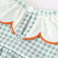 Halloween Thanksgiving Embroidered Pumpkin Girls Bloomer Set
