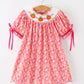 Girls Halloween & Thanksgiving Hot Pink Smocked Twirl Dress