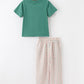 Boys Christmas Embroidered T-Shirt & Plaid Pants Set