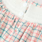 Girls Christmas Plaid Smocked Bloomers Set with Tree Embroidery