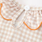 Thanksgiving Smocked Girls Dress Turkey Pumpkin Pie Embroidery