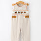 Thanksgiving Boys Gingham Jon Jon Embroidered Romper