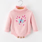 Christmas Candy Cane Bow Knit Baby Girls Romper