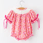 Girls Halloween & Thanksgiving Floral Smocked Bubble Romper