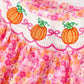 Girls Halloween & Thanksgiving Floral Smocked Bubble Romper