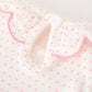 Christmas Smocked Baby Girl Bubble Romper Embroidered Ruffle Collar