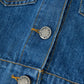 Girls Denim Bow Sleeve Button-Front Jacket